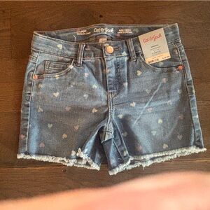Cat & Jack Blue Denim Heart Print Shorts